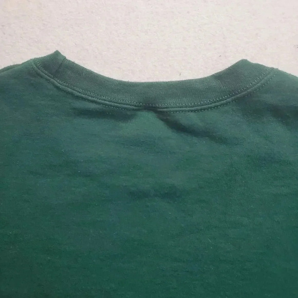 Merry Christmas I'm Durnk Mens Sweater Green Medium Pullover Jerzees NuBlend Fun - Picture 12 of 12